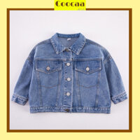 [Hình thật] Áo khoác jean denim Hàn Quốc phù hợp bé trai bé gái size 80-150
