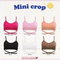 |HÌNH THẬT| Áo Mini crop bra có dây quấn eo chất thun gân co giãn nhiều màu Bulltus Brand Thái Lan