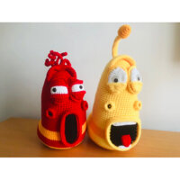 [HÌNH THẬT] Ấu trùng tinh nghịch Larva len handmade, quà tặng độc đáo