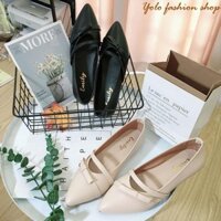 Hình thật -B5-Giày bệt búp bê nữ đính nơ hàng VNXK siêu mềm êm chân