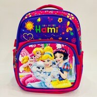 HÌNH THẬT Ba lô đi học cho bé gái cấp 1 hình nổi Công chúa Disney - HAMI