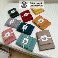 [HÌNH THẬT] Bộ ga gối Cotton đơn sắc NAA HOUSE mềm mịn đủ size