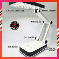 [HÌNH THẬT] Đèn Led Pin Sạc Để Bàn Học Hình Iphone Gấp Gọn 24 Bóng Siêu Sáng, Chống Cận, Tiết Kiệm Điện