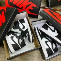 [hình thật+full box] giày Jordan 1 đen trắng cao cổ cao cấp '