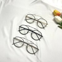 [Hình thật] Gọng kính nhựa khung kim loại dáng Thom Browne