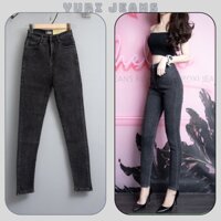 (Hinh Thật Kèm Video) Quần Jeans  Nữ Skinny Lưng Cao Co Gĩan Bốn Chiều Lai Cuốn Shop YuRi Jeans