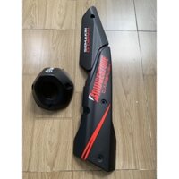 [Hình thật] Ốp pô và chụp đích pô xe exciter 155 màu đen nhám