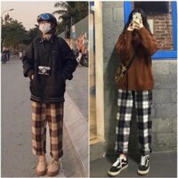 [Hình Thật] Quần Baggy Caro Nam Nữ Ống Suông
