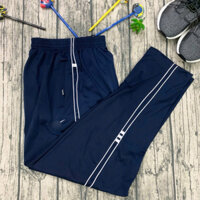 [Hình thật] Quần Dài Thể Thao XANH đen 2 sọc - xuất khẩu Túi Zip quần học sinh thể dục tập gym