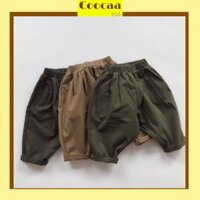 [Hình thật] Quần kaki ngố củ cải Hàn Quốc chất đẹp dành cho bé trai bé gái size 80-120