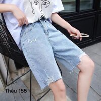 [HÌNH THẬT] QUẦN SHORT LỬNG JEAN – BÒ NGÓ ĐÙI KIỂU NỮ LƯNG CAO XANH TRƠN BASIC CON CHUỘT MICKEY 20