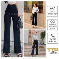 [HÌNH THẬT] QUẦN TÂY ĐEN ỐNG LOE LỤA TUYẾT MƯA THIẾT KẾ CAO CẤP - QUẦN ỐNG LOE NỮ ĐEN ĐỦ SIZE S M L TTP STORE