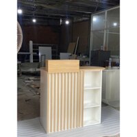 HÌNH THẬT , quầy lễ tân trang trí , quầy lễ tân giá rẻ, quầy lễ tân gắn lam gỗ,quầy lễ tân màu hồng,quầy lễ tân màu xám