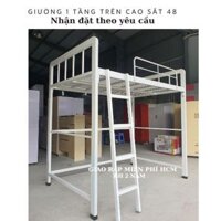 [Hình thật tế] Giường 1 tầng trên cao tiết kiệm không gian-chịu lực tốt new 100% -đủ size giá xưởng ,Freship lắp ráp HCM