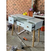 HÌNH THỰC TẾ, bàn làm tay,bàn nail, bàn làm móng đẹ , bàn làm tay xinh, bàn nail màu trắng, kệ dép gỗ,kệ để bình nước