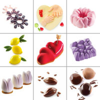 Hình Trái Tim Lemon Cyclone Bánh Ngọt Nướng Khuôn Silicon Pháp Mousse Bánh Khuôn Hình Trụ