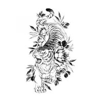 Hình Xăm Con Hổ To 10x20cm Tattoo Ông Mười Ba Cọp Gầm Chúa Sơn Lâm Lâu Trôi Legaxi