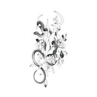 Hình Xăm Con Rắn To 10x20cm Tattoo Con Trăn Cành Cây Sừng Chống Nước Legaxi