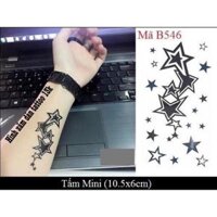 Hình xăm dán giáng sinh tattoo noel cánh và hoa tuyết đầu mùa 10x6cm- mua 5 tặng 1 tấm đồng size - H330