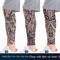 Hình xăm hoa chân đầy đủ nước ép thảo dược cho nam và nữ, hình xăm mô phỏng chống thấm nước lâu dài