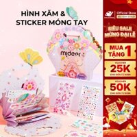 Hình xăm, sticker dán móng tay cho bé gái Mideer Garden Fairy Dress Up Sticker Pack 1000 miếng