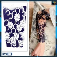Hình xăm tạm thời Nửa tay, lửng tay nhiều mẫu - Hình xăm dán 15 ngày chống nước