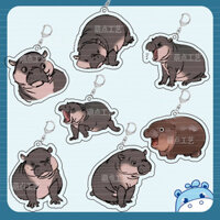 Hippo Jun Động Vật Nhỏ Móc Khóa Học Túi Mặt Dây Chuyền Hoạt Hình Dễ Thương Sáng Tạo Trang Trí Túi Quà Tặng Sinh Nhật