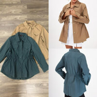 HIPU.VNXK - Áo khoác Jaju cổ bẻ tay dài rút eo, 2 màu.