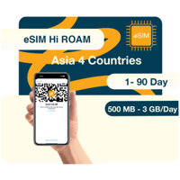 [HIROAM] eSIM Du Lịch Indonesia Malaysia Singapore Thailand