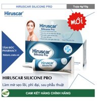 HIRUSCAR SILICONE PRO - Gel Làm mờ Sẹo mổ, sẹo lồi, to, sẹo phì đại - Tuýp 4g - 10g [hiruscar silicon pro]