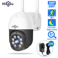 Hiseeu 3MP/5MP PTZ IP Camera Outdoor Security AI Human Detection H.265X Wireless WiFiVideo Surveillance Cameras iCsee
