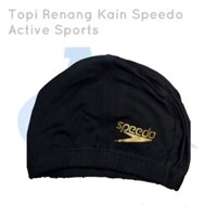 Hitam Đen Trơn Speedo Vải Mũ Bơi Trẻ Em Người Lớn Nam Nữ Hoạt Động Thể Thao