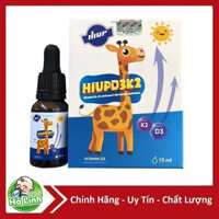 Hiup D3K2 15ml Bổ Sung Vitamin D3 K2 giúp tăng cường hấp thu Canxi Cho Bé.