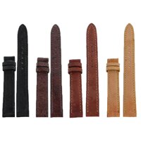 HJ8453-55-56-58 Dây đồng hồ Huy Hoàng da đà điểu da bụng size 12, 14 nhiều màu - Đen - 14mm