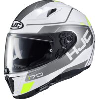 HJC i70 Helmet - Karon (X-Large) (White/Grey/HI-VIZ)