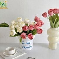 Hjkl 9 Chiếc Hoa Tulip Nhân Tạo Đốt Cạnh Đạo Cụ Chụp Ảnh Nhà Trang Trí Phòng Khách