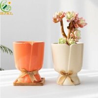 Hjkl Bó Hoa Nơ Bình Để Bàn Trang Trí Thủ Công Cho Bướm Phong Lan