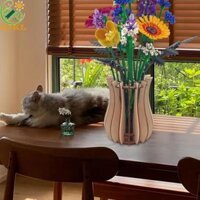 Hjkl Giá đỡ bó hoa giả Gỗ thủ công Phòng ngủ sáng tạo