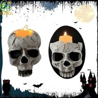 Hjkl Halloween Skull Head Candle Holder Gothic Ghost House Đạo cụ Đảng