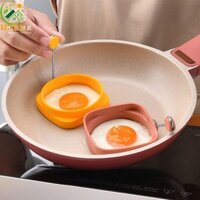 HJKL nướng vòng trứng có tay cầm Máy định hình bánh Pancake chống dính tròn / vuông bằng silicon