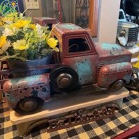 Hjkl Xe Tải Đồ Trang Trí Chậu Hoa Nhựa Trang Trí Phòng Sân hiên