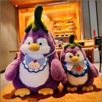 Hk1 Cà tím dễ thương Pingu Chim cánh cụt sang trọng búp bê quà tặng cho bạn gái Bé làm dịu Đồ chơi Ném Gối KH1