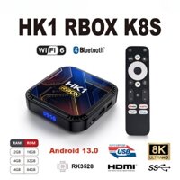 HK1 K8S Android 13.0 Smart TV BOX RK3528 Voice Remote ARM Cortex A53  2/4GB 16/32/ 64GB 8K 3D  2.4G/5G  For Google Media Player