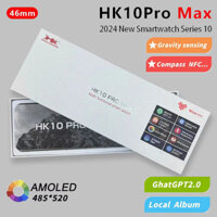 Hk10 Pro Max AMOLED Watch 10 Đồng hồ thông minh NFC La bàn có bộ nhớ Album địa phương Âm nhạc Nam Nữ Trò chuyện GPT G-Sensor Đồng hồ thông minh Đồng hồ thể thao