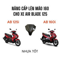 HKS - MÃO ỐP ĐẦU XE AB 160 LÊN ĐỜI CHO AB 125, ỐP ĐẦU CHẮN GIÓ MÀU KHÓI CHO XE AIR BLADE