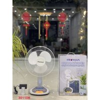 [HKSmart] Quạt tích điện năng lượng mặt trời, pin lithium 15.000mah, sử dụng 5h - 18h, tấm pin mặt trời 9V/20W 35x45cm
