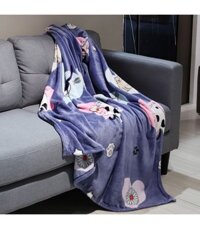 HL Chăn mền nỉ du lịch văn phòng Polyester H152xW127xD0.5cm Màu tím
