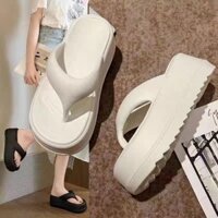 (HL1) Dép tông nữ đế cao 5.5cm chống trơn, dép xỏ ngón đi biển chất EVA bền đẹp (GDVU)