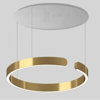 HL469GD - Đèn thả vòng tròn, thả Ring Khuyết mạ màu đồng, Led tích hợp kích thước D400(mm) dùng cho phòng khách