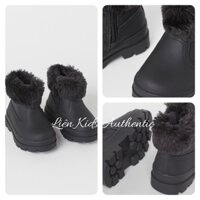 [hm aut] boot cổ lông đen